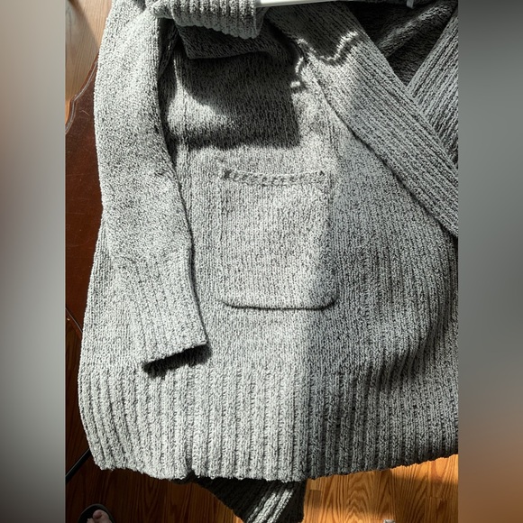 A New Day Long Cardigan Sweater, Heather Gray, Size XS, Shawl Collar, Open Front - Picture 6 of 11